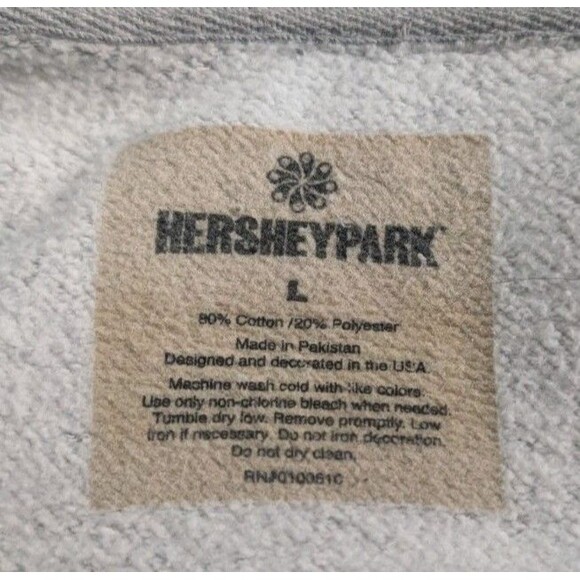 Hershey Park Candymonium Amusement Rides Full Zip Hoodie Men's Size Large Gray - Picture 4 of 11
